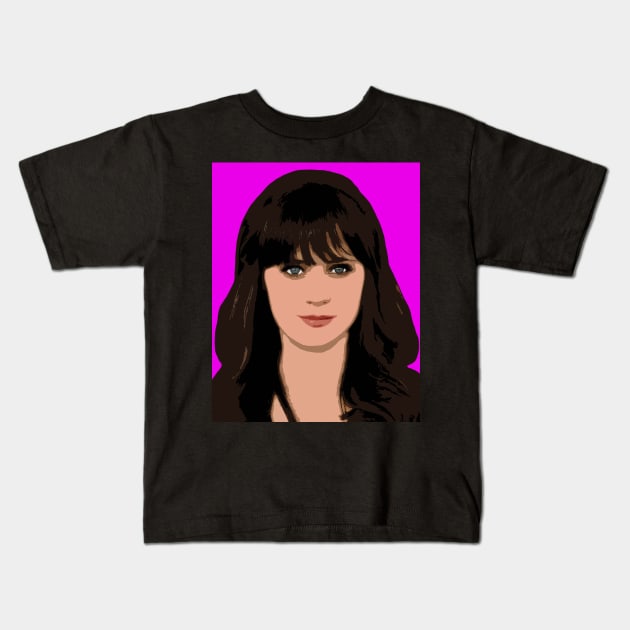 zooey deschanel Kids T-Shirt by oryan80